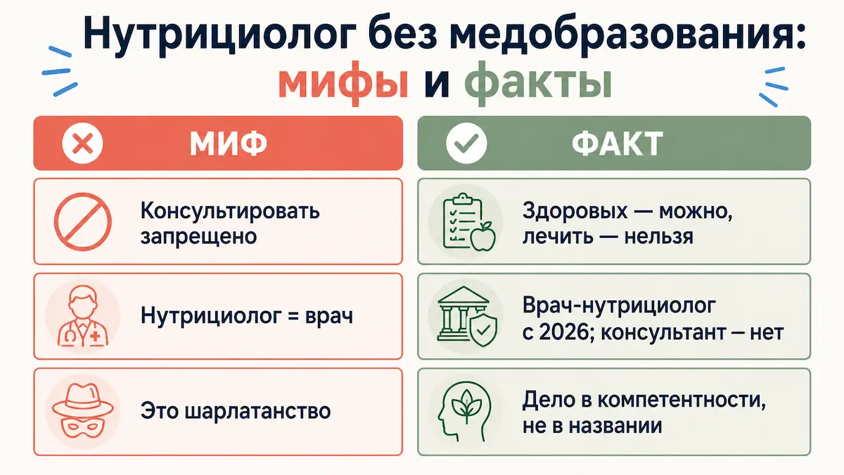 Мифы и факты о профессии нутрициолога без медобразования